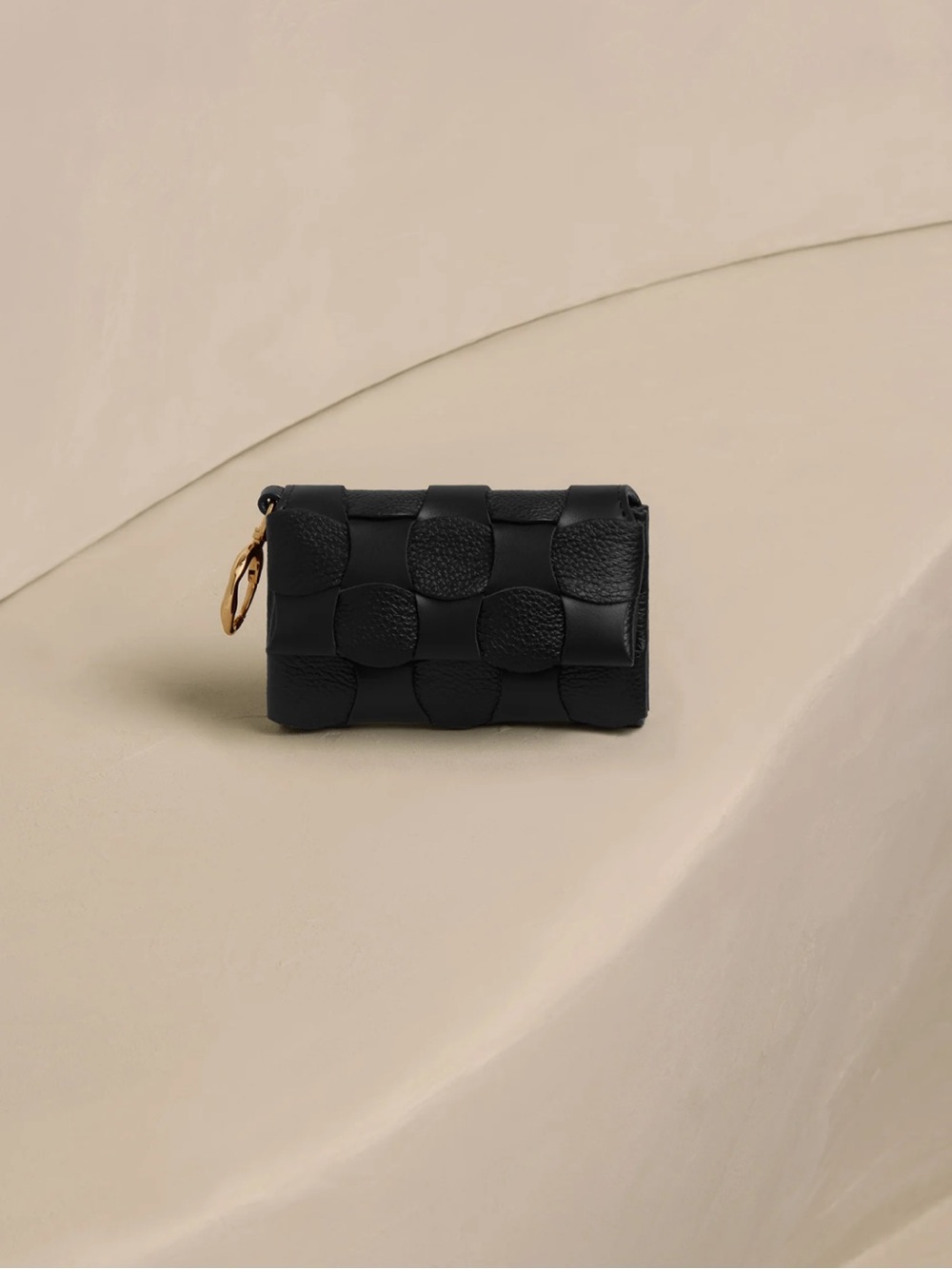 NWT Polène Neiti Card Holder in Black Leather - Picture 2 of 7